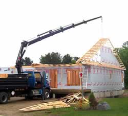 House Material being positioned